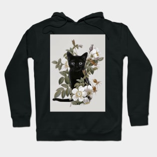 Cat With Flowers Hoodie